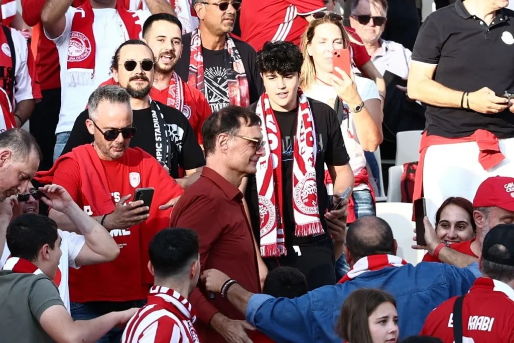 Ο Γιώργος Μπαρτζώκας στο ΟΑΚΑ για τον τελικό Κυπέλλου